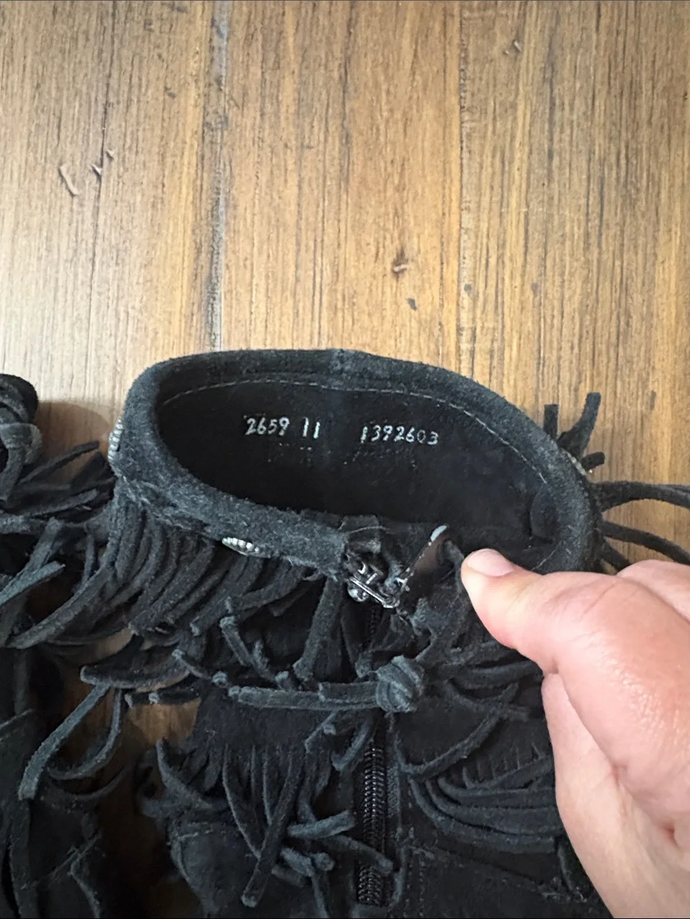 Minnetonka Black Suede Fringe boots